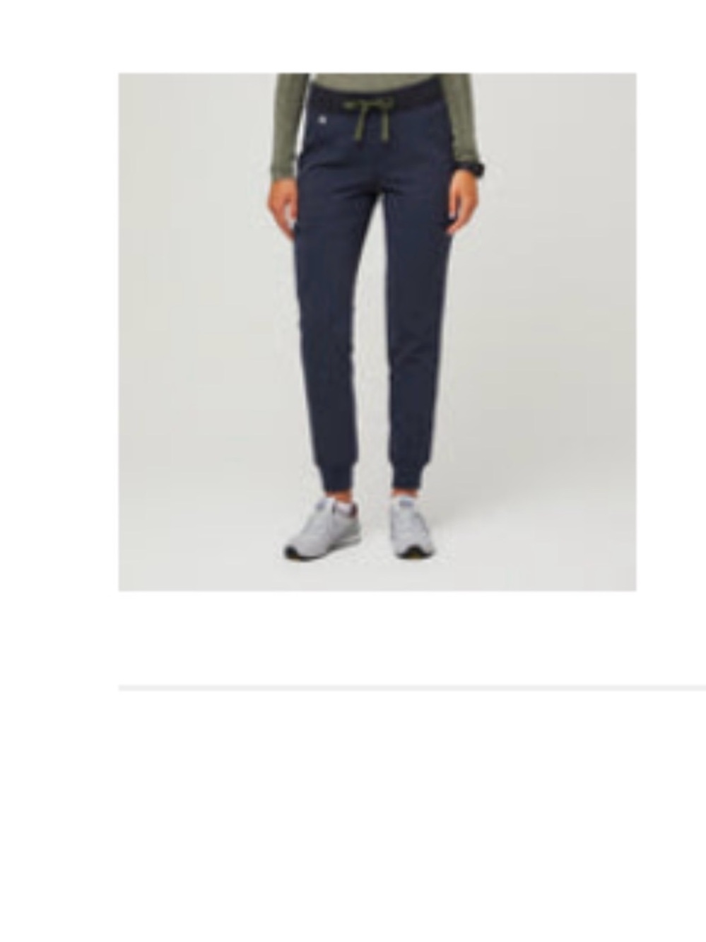 Figs Scrubs Quite Navy Blue Zamora Jogger Pants with Elastic Cuffs Sz XS Petite
